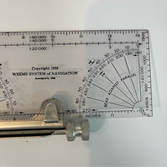 Vintage Weems Paraline Plotter Model 1 Navigation Tool 1953 - Picture 5 of 13